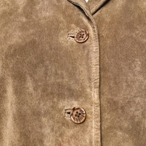 Genuine Suede C’est City tan blazer size 10 - Picture 2 of 6